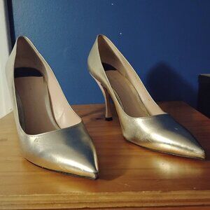 Stewart weitzman gold pumps sz 11